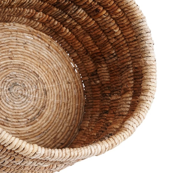 Rootz Chuma Basket - Handwoven Banana Leaf - Rattan Storage - Dekorativ bit - Traditionell konstnärskap - 36 cm x 36 cm x 31 cm