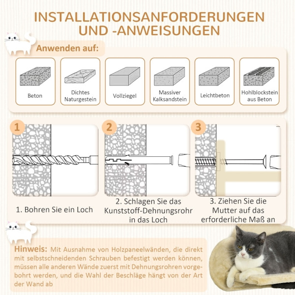 Rootz PawHut Cat Stairs 5-delat set - Cat Climbing Steps - Cat Vägghyllor - Platssnål design - Multifunktionell - Hållbar och stabil - 44W x 22D x 28H