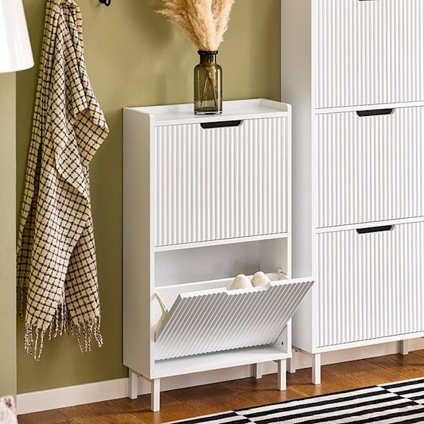 Rootz Shoe Cabinet - Shoe Organizer - Shoe Rack - Space Savering Design - 50x90x19cm - Perfekt för ingångsområden