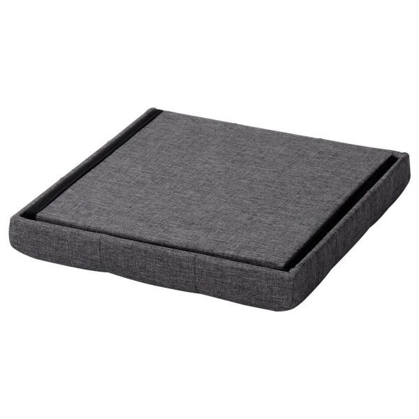 Rootz Opbevaringsskammel - Siddebænk - Osmannisk - Fodstøtte - Opbevaringsboks - Foldbart sæde - Opbevaringskube - Mørkegrå - 37,5x38x37,5 cm