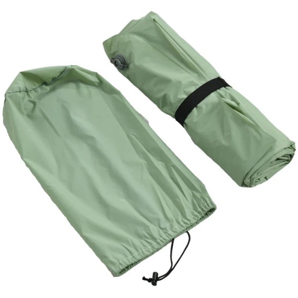 Rootz luftmadras - Inklusiv luftpumpe - Campingmadras - 1 pude - Vandtæt - Holdbart materiale - Bæretaske - 40D Nylon TPU - Grøn - 200L x 135W x 10H c