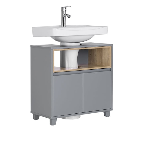 Rootz Sink Cabinet - Vanity Cabinet - Badrumsförvaring - Förstorat lagringsutrymme - 60x61x30cm - Vattenbeständiga silikonfotkuddar