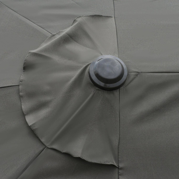 Rootz Parasol med Parasol Stand - Grå - Stål, Polyester, Abs - cm x cm x 94,48 cm