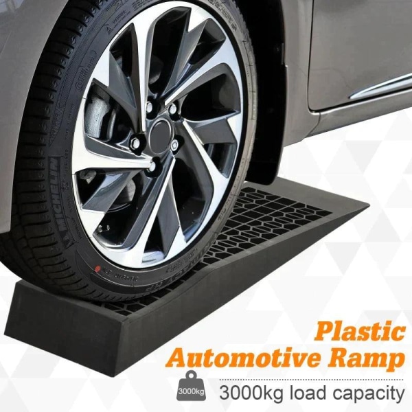 Rootz Ramp - Tröskelramp - Trottoarramp - Gummiramper - Antisladdramper - PP - Svart - 70 x 20 x 8 cm