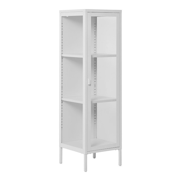 Rootz Slim Display Cabinet - Glasdörr - Metallskåp - Rymdbesparing - 40 cm x 35 cm x 140 cm
