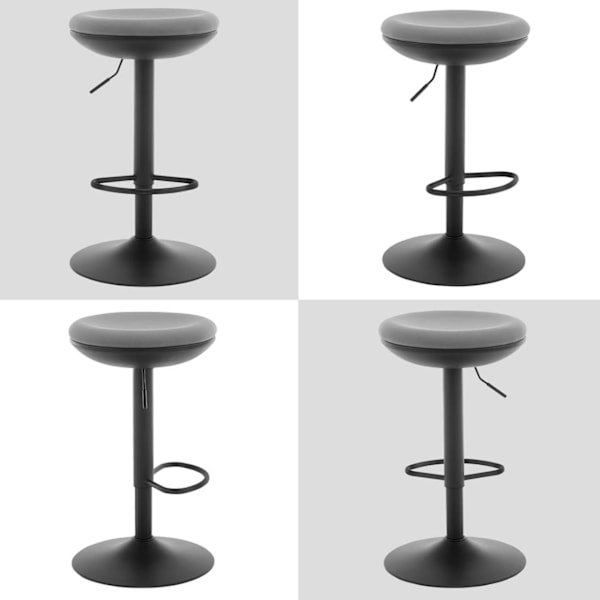 Rootz drejelig barstol - Skrankestol - Moderne bistrostol - Justerbar højde - 41 x (64-85) x 41 cm - Åndbart elastisk stof - Metal