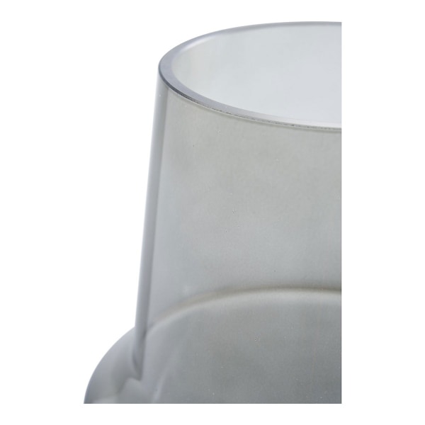 Rootz Glass Vase - Smoked Grey Glass Decor - Flower Holder - Elegant Design - Ø15cm x 19cm