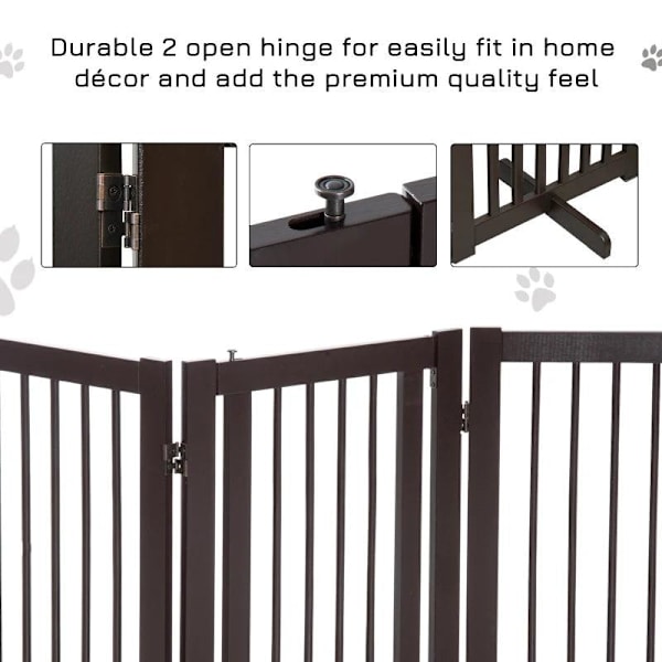 Rootz Barrier Grid Koirille - Ruskea - Suunniteltu puu - 61,02 cm x 0,59 cm x 29,92 cm