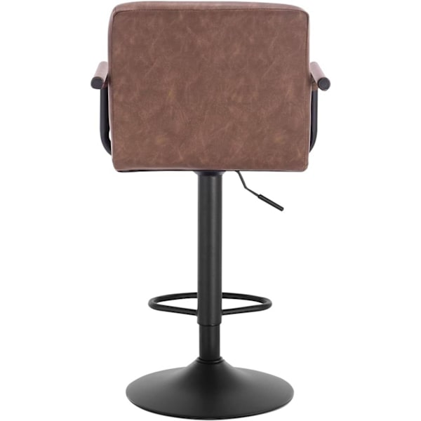 Rootz Barpall - Bänkpall - Justerbar Barstol - Fuskläder - Metallram - Ergonomisk design - Hållbar - Snygg - 51cm x 37cm Sits, 90cm - 112cm Höjd