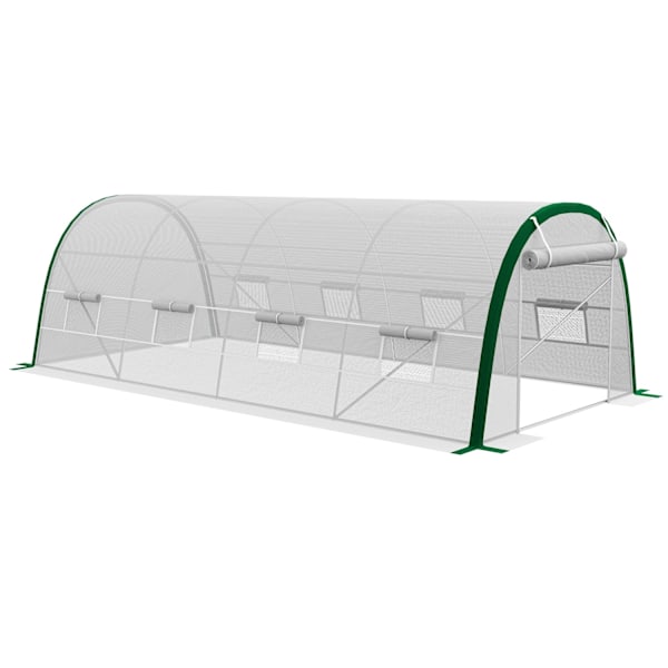 Rootz Garden Tunnel Greenhouse - Polytunnel - Plant Shelter - UV Protection - 593cm x 300 cm x 200 cm