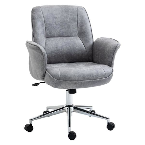 Rootz Kontorstol - Skrivebordsstol - Drejestol - Ergonomisk arbejdsstol - Lysegrå - 67 x 69 x 92-102 cm