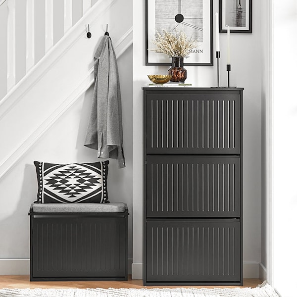 Rootz justerbart skoskab - Skovipper - Skostativ - Alsidig opbevaring - Justerbare rum - Nem montering - 61 cm x 120 cm x 26 cm