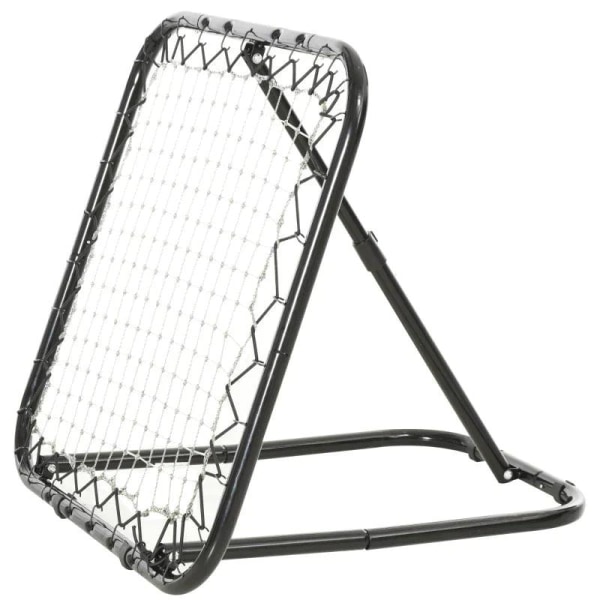 Rootz Rebounder Net - Fotboll Rebounder Net - Vikbart Kickback Goal - Rebound Wall Net - Justerbart - Svart - 78 x 84 x 65-78 cm