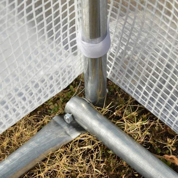 Rootz Tunnel Drivhus - Walk-in Grow House Telt - Roll Up Walls - Zip dør - Galvaniseret stålramme - Forstærket dæksel - Hvid - 4x3x2m