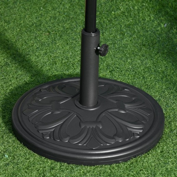 Rootz Parasol Base - Parasol - Vægt Stand Holder - Udendørs - Have - Sort - 48 cm x 48 cm x 34 cm