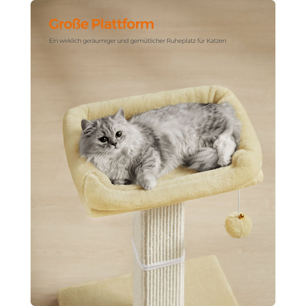 Rootz Cat skrapstolpe - Kitty Scratcher - Sisalstolpe - Skyddar möbler - 60cm x 30cm x 40cm