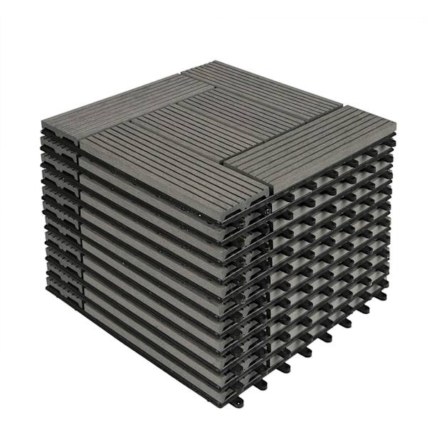 Rootz Premium WPC Click -laatat - Ulkolattia - Terassilaatat - Kestävä, säänkestävä, helppo asentaa - 30 cm x 30 cm x 2 cm