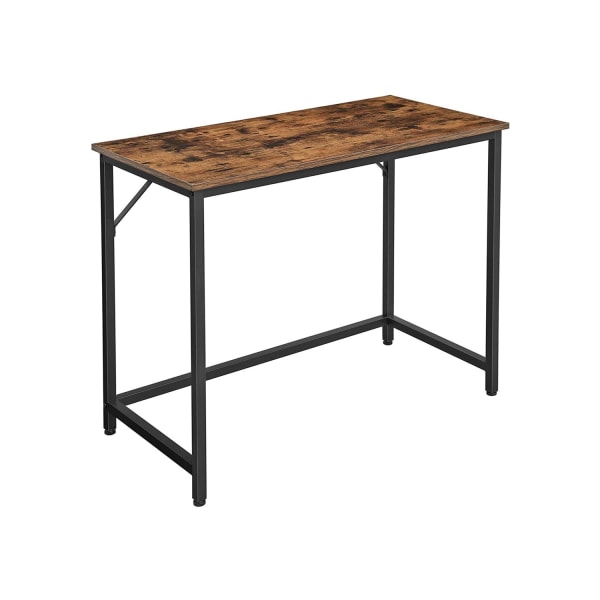 Rootz Vintage brun-sort skrivebord - spånpladestudiebord - Skrivebord i stål - 50 kg bæreevne - 100 cm x 50 cm x 75 cm