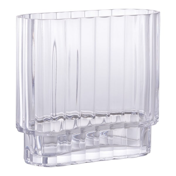 Rootz Clear Glass -maljakko - Kukkapidike - Koristeellinen maljakko - Monipuolinen sisustus - 20x9x19,5 cm