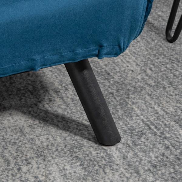 Rootz 2-istuttava samettinen vuodesohva - vuodesohva - Vuodesohva - Säädettävä selkänoja - Parannettu mukavuus - 102 cm x 73 cm x 81 cm - Teräsrunko