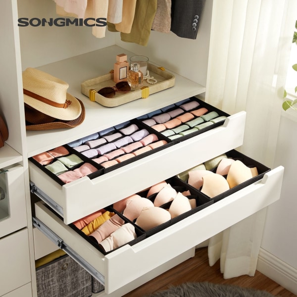 Rootz 8-delat set Underkläder Organizer - Underkläder Förvaring - BH och trosa Organizer - Non-Woven Tyg - 32cm x 32cm x 10cm