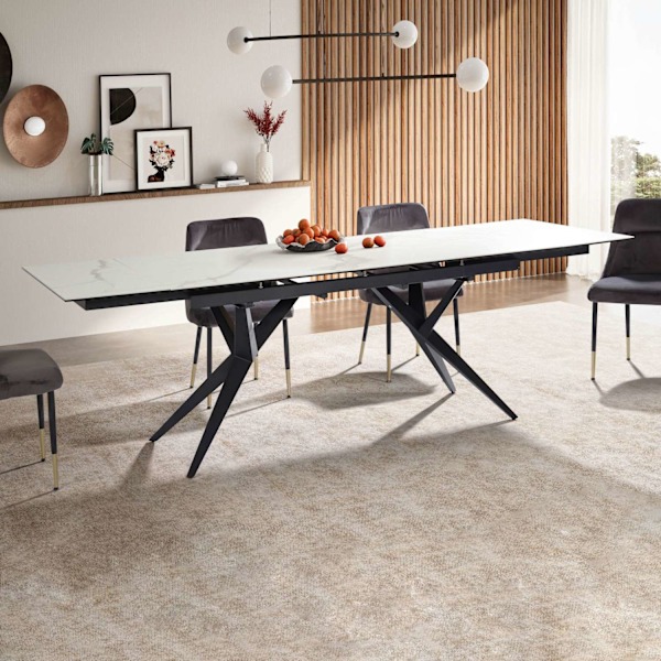 Rootz Large Matsalsbord - Modern design - Rektangulärt bord - Utrymme för 12 - 180-260 cm x 95 cm x 76 cm