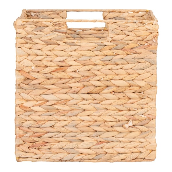 Rootz Passo Storage Basket - Arrangör - Foldbar korg - Hållbar design - 30x30x30 cm - Natural Water Hyacinth