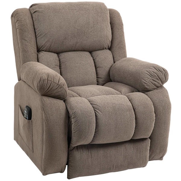 ROOTZ TV RECLINER med massage & varme - elektrisk stand -up stol - 45 ° sædehøjde - 93W x 104d x 100H cm