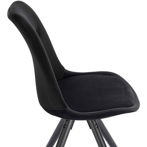 Rootz pehmustettu ruokapöydän tuoli - skandinaavinen tuoli - samettituoli - massiivipuujalat - ergonominen muotoilu - 83cm x 41cm x 43cm