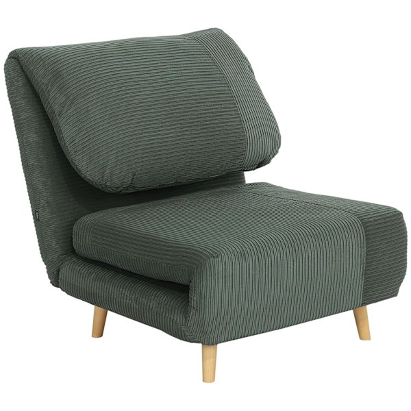 Rootz 2 -i -1 sovende lænestol gæst seng - konvertibel sofa - foldningsseng - justerbar komfort - 82 cm x 89 cm x 83 cm - grøn