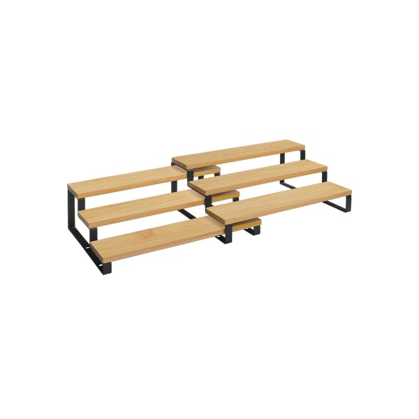 Rootz Spice Rack Set - Kryddorganisatör - Ört- och kryddförvaring - Bambumaterial - Anpassningsbar design - Utdragbara hyllor - 32 cm x 24,5 cm x 11,2