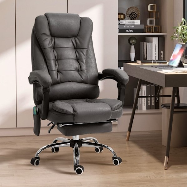 Rootz Massage Kontorstol - Vibrerende Stol - Opvarmet lænde - Ergonomisk computerstol - 65cm x 160cm x 104cm