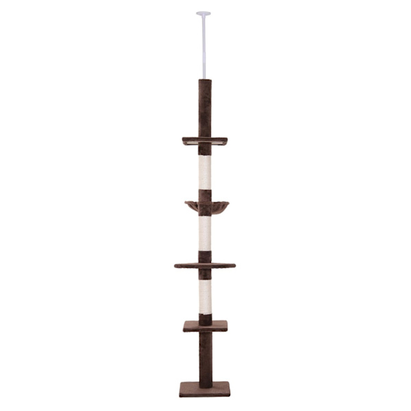 Rootz skrapstolpe - Justerbar i höjdled - Spånskiva - Brun - 40 x 34 x 230 cm