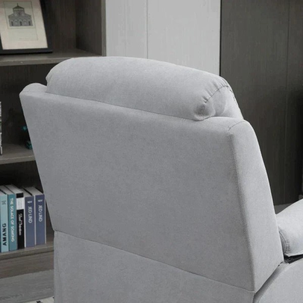 Rootz Electric Stand-up Chair - Fåtölj - Relax Fåtölj - Tv Fåtölj med sovfunktion - Liggfunktion - Fjärrkontroll - Linne Touch - Grå - 83 x 89 x 102 c