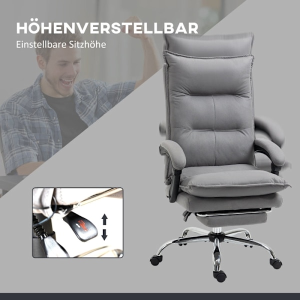 Rootz Vinsetto -toimistotuoli - Ergonominen työtuoli - Hieronta- ja lämmitystuoli - Äärimmäistä mukavuutta - 155° kallistus ja jalkatuki - Säädettävä