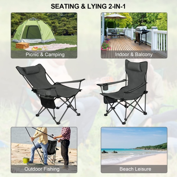 Rootz Camping tuoli - Kokoontaittuva kalastusistuin - Rantatuoli