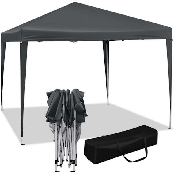 Rootz Premium Outdoor Gazebo - Paviljong - Baldakin - Vattentät - UV-skydd - Enkel installation - 3x3m - Antracit