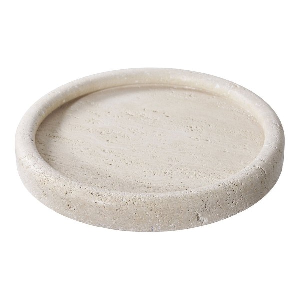 Rootz Tray Travertine - Natural Decorative Platter - Servering Tray - Hållbart trä - Ø25,5 cm x 2,5 cm - 2390G