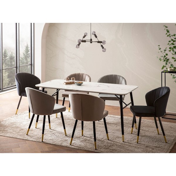 Rootz Large Matsalsbord - Rektangulärt matbord - Modernt marmorbord - Sittplatser 10 - 200 cm x 90 cm x 76 cm