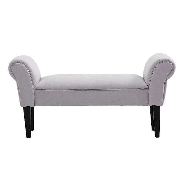 Rootz Soveværelsesbænk - Bænksæde - Polstret bænk - MDF-skum - Grå - 102 x 31 x 51 cm