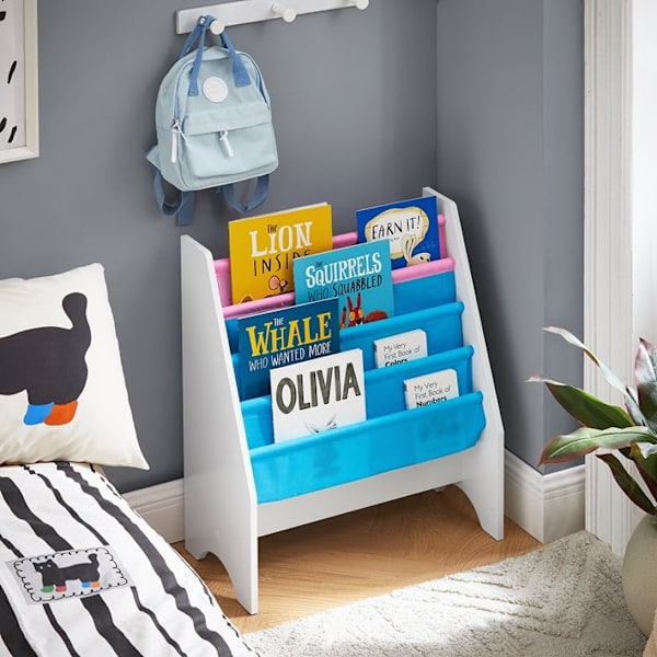 Rootz Toddler Reol - Børnebogreol - Bogorganisering - MDF-ramme - Polyesterrum - 62 cm x 71 cm x 30 cm