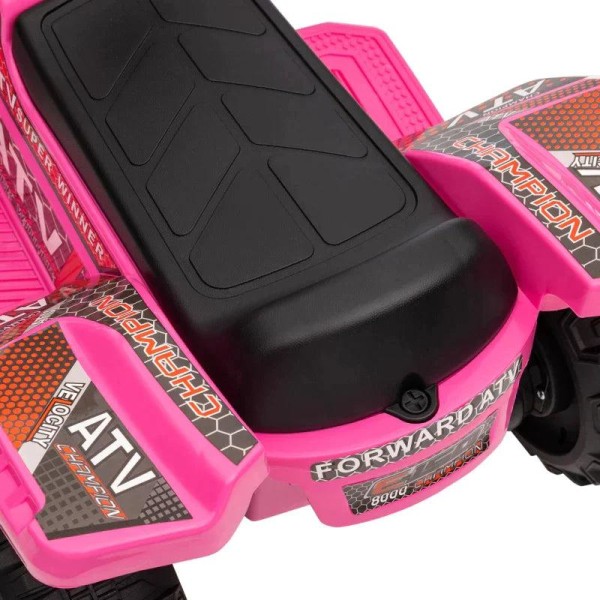 Rootz lasten sähköajoneuvo - Sähkömoottoripyörä - Mini Electric Quad - Lasten sähköiset mönkijän rattaat - LED-etuvalo - Pinkki - 70 x 42 x 45 cm