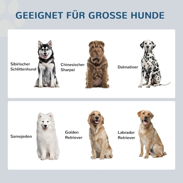 Rootz PawHut forhøjet hundefoderstation - Hævede hundeskåle - Foderstativ til kæledyr - Reducerer belastningen på leddene - Nem at rengøre - Rigelig o