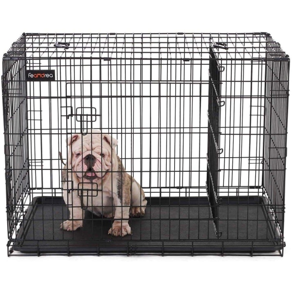 Rootzin koirahäkki - Penkki - Koirat - 2 ovea - Kennel - 107 x 70 x 77,5 cm