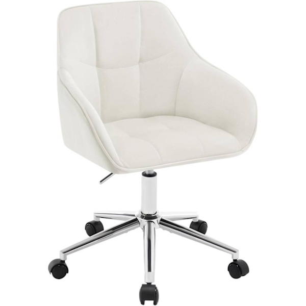Rootz Velvet Kontorstol - Ergonomisk skrivebordsstol - Drejestol - Højdensitetsskumpolstring - Højdejusterbar - 61 cm x (81-90) cm x 56 cm