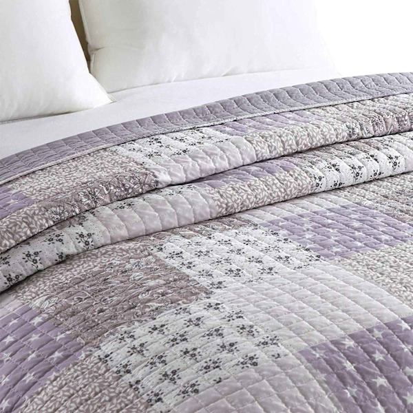 Rootz Luxurious Patchwork sengetæppe - Dyne - Dyne - Vendbart design - Kan maskinvaskes - Holdbar polyester - Fås i flere størrelser (150x200cm, 170x2