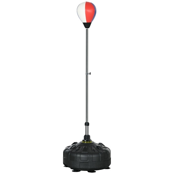 Rootz Punching Ball - Højdejusterbar - Fyldbar base - Stål - Kunstlæder - Sort + Rød + Hvid - Ø48 x 147-165H cm