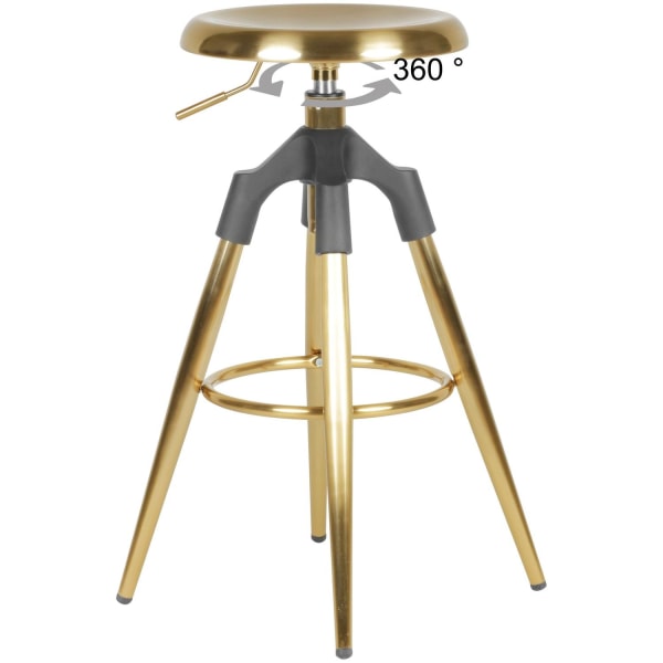 Rootz barpall guld metall 72-80 cm - Design barstol 100 kg max l