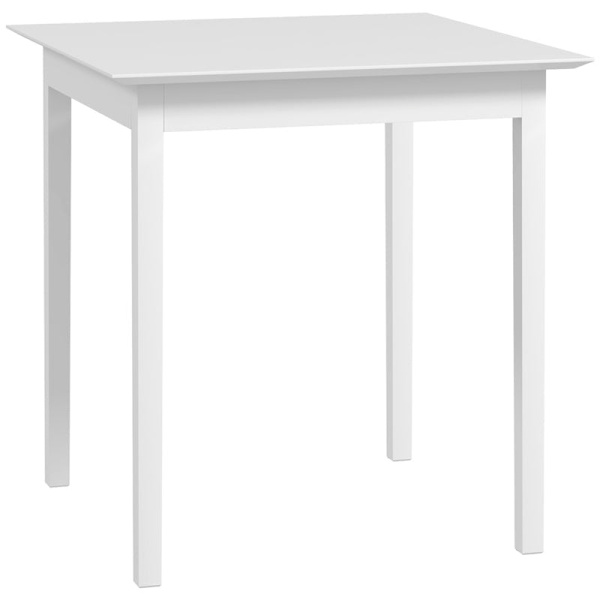 Rootz Køkkenbord - Spisebord - Firkantet bord - Moderne Design - Massivt fyrretræ - 75cm x 75cm x 76cm - Hvid