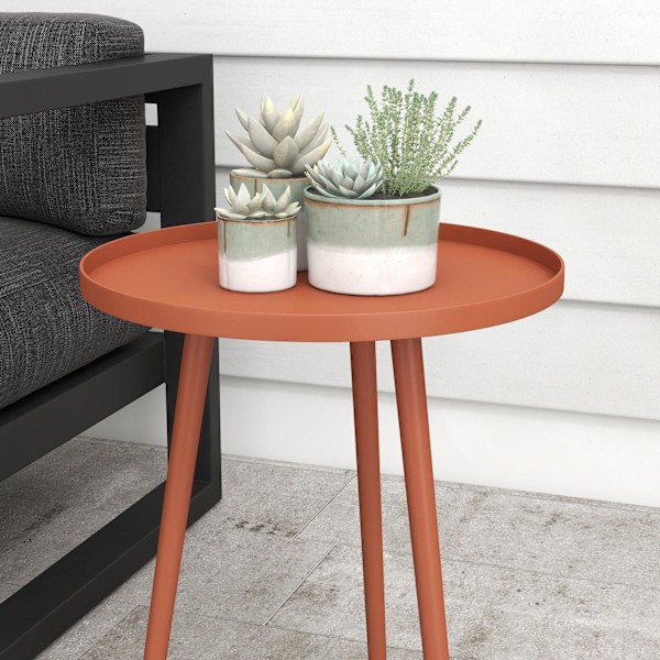Rootz sidebord - sofabord - havebord - vejrbestandigt stål - Ø40 x 50 cm - rød